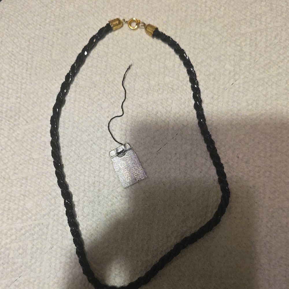 Elegant Black Braided Necklace